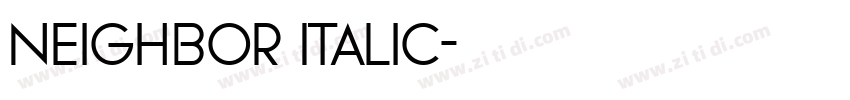 Neighbor Italic字体转换